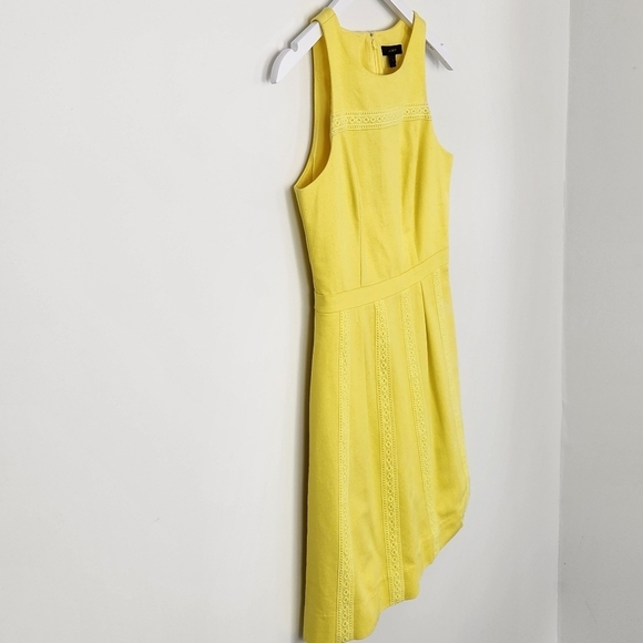 J. Crew Yellow Cotton Pique Fit & Flare Sleeveless Dress Size 2 - Picture 3 of 13